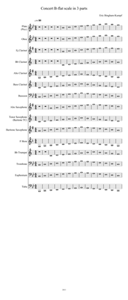 Concert B Flat Scale in 3 parts