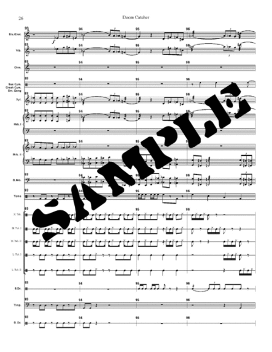 Doom Catcher Percussion Ensemble scores gallery preview page 2