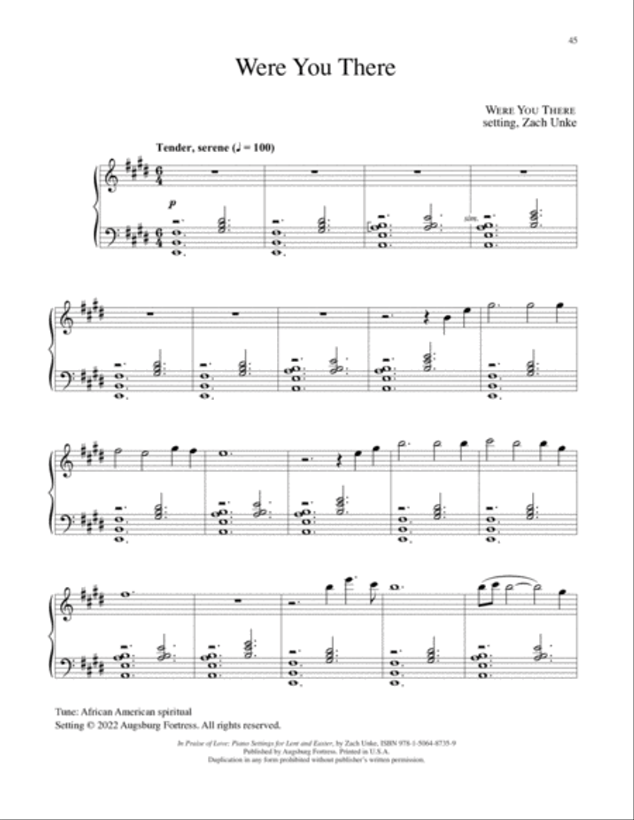 In Praise of Love Piano Solo scores gallery preview page 17