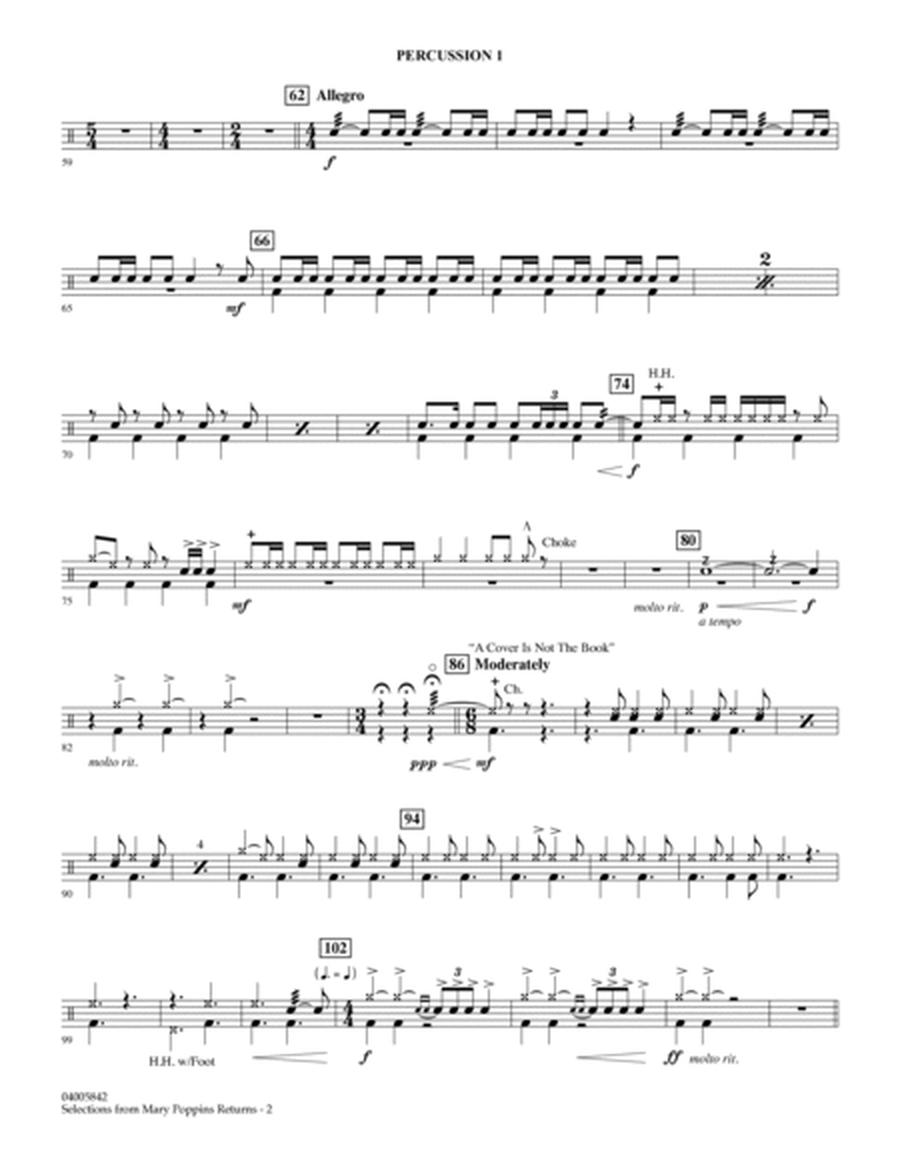 Selections from Mary Poppins Returns (arr. Michael Brown) - Percussion 1