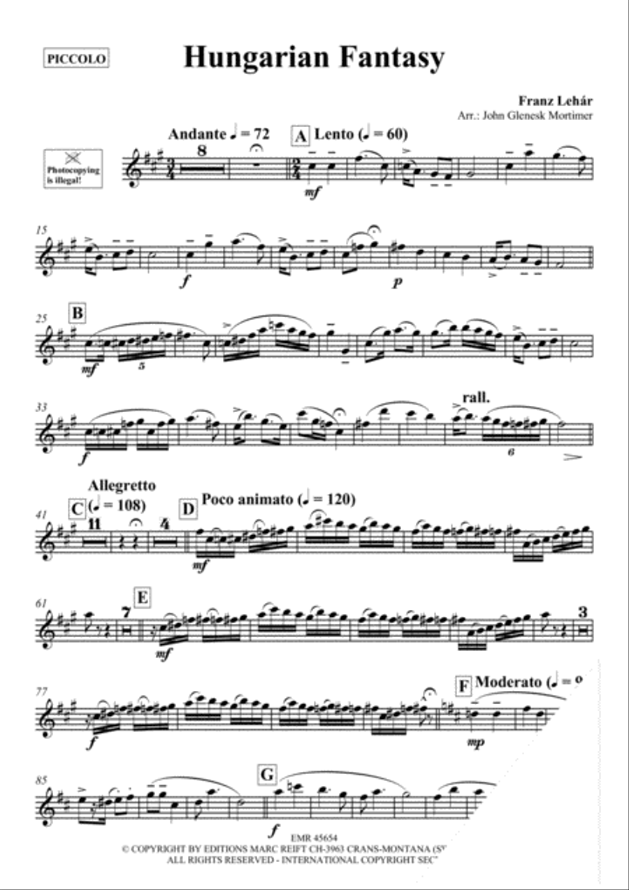 Hungarian Fantasy Piccolo scores gallery preview page 3