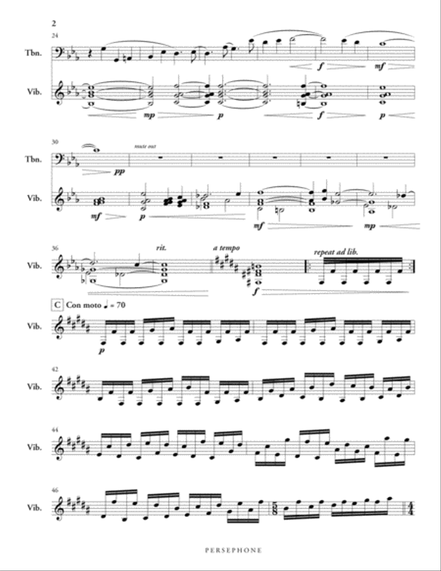 Persephone Trombone scores gallery preview page 3
