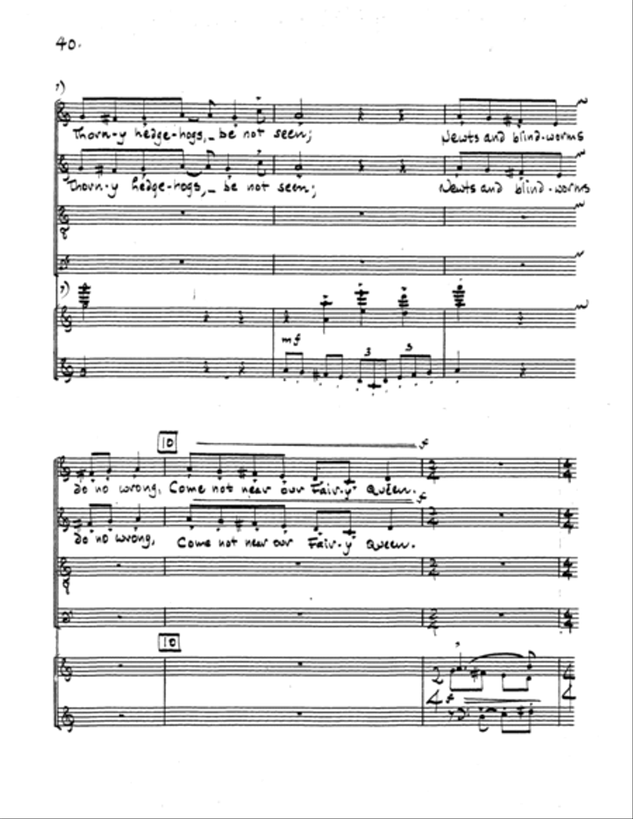 Three Charms from Shakespeare (Complete) 4-Part scores gallery preview page 20