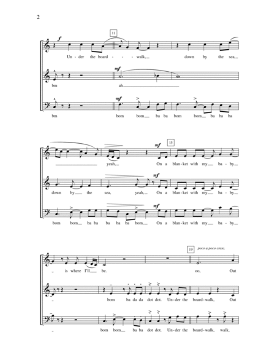 Under The Boardwalk 3-Part scores gallery preview page 2