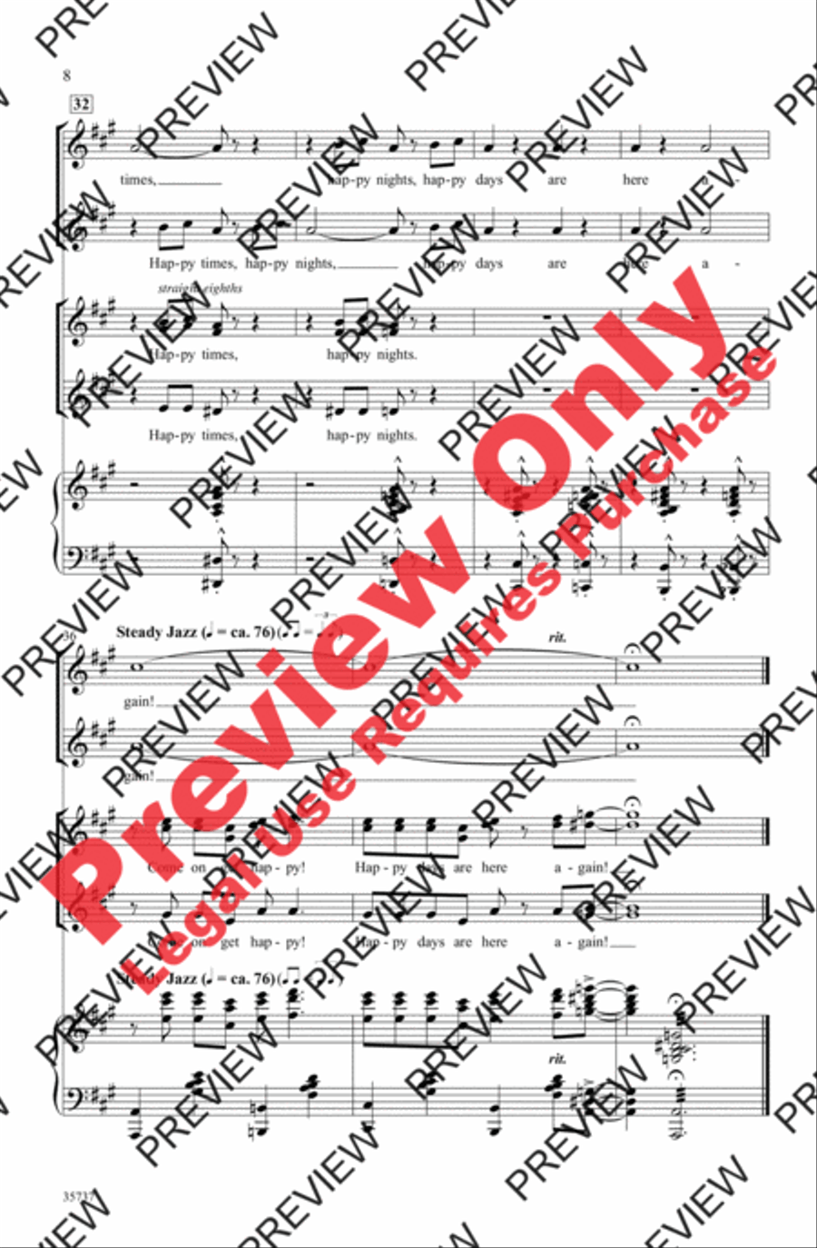 Happy Days Are Here Again / Get Happy Women's Choir scores gallery preview page 8