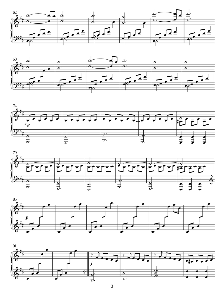Run Run Piano Solo scores gallery preview page 3