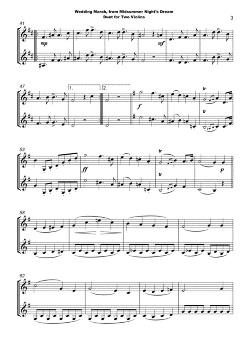 Wedding March by Mendelssohn, Violin Duet image number null