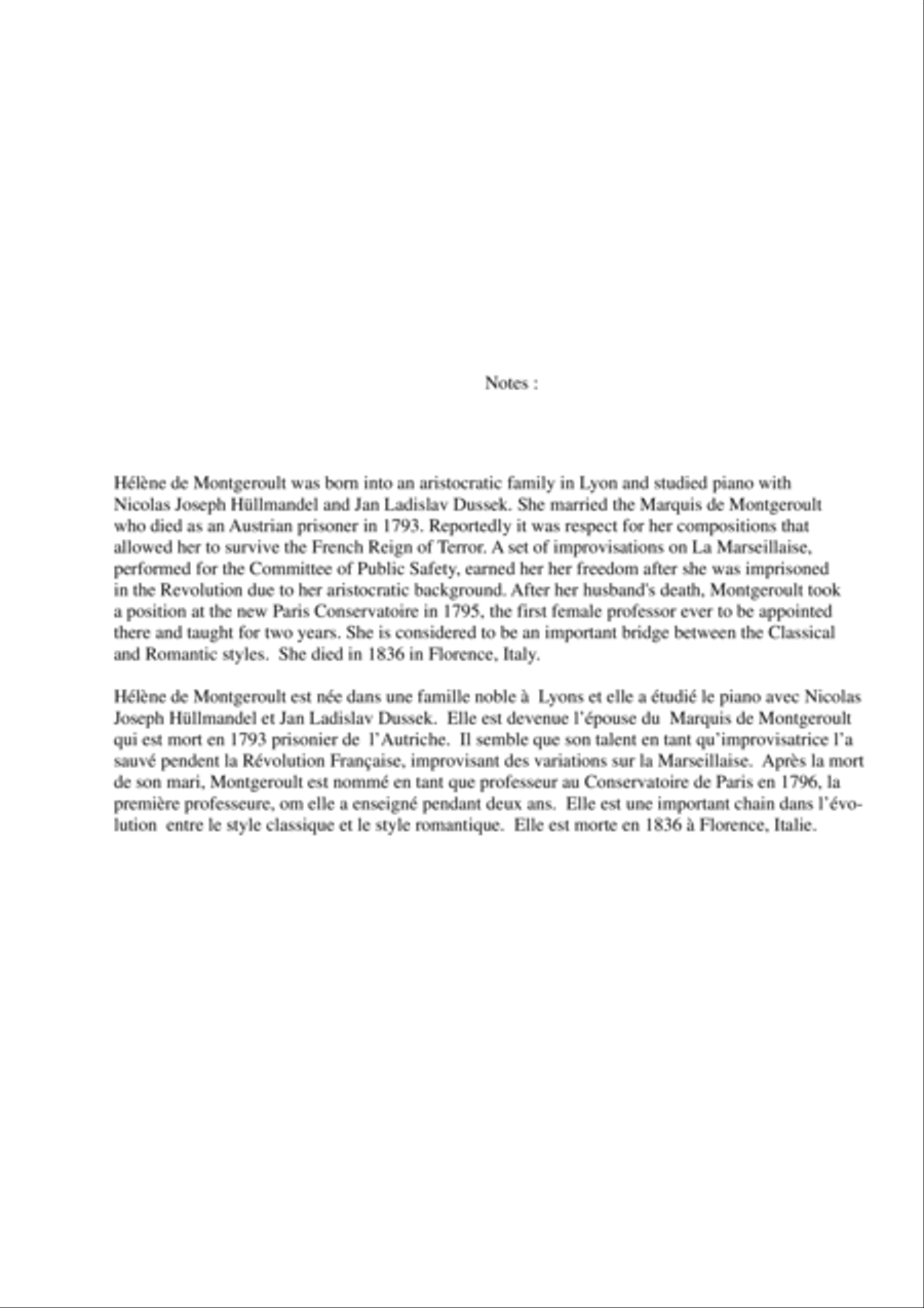Hélène de Montgeroult: Sonata in f-sharp minor, Opus 5 no. 3 Piano Solo scores gallery preview page 2