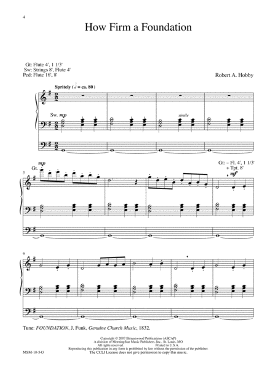Three Hymns of Praise, Set 8 Organ scores gallery preview page 3