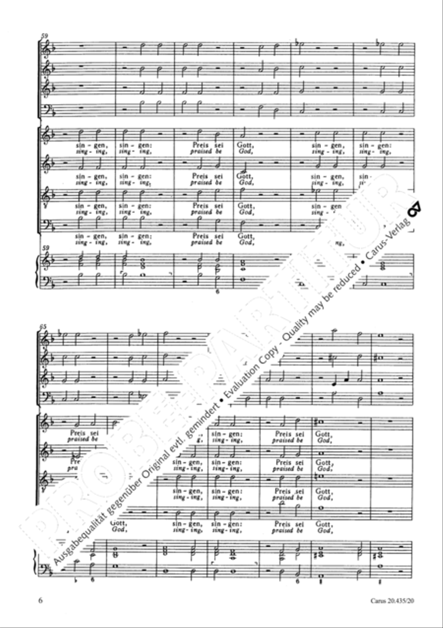 Now let us all praise thee, God 4-Part scores gallery preview page 7