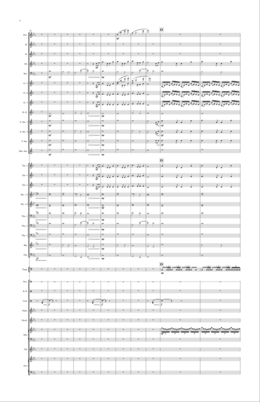 As the Memories Haunt Me Concert Band scores gallery preview page 6