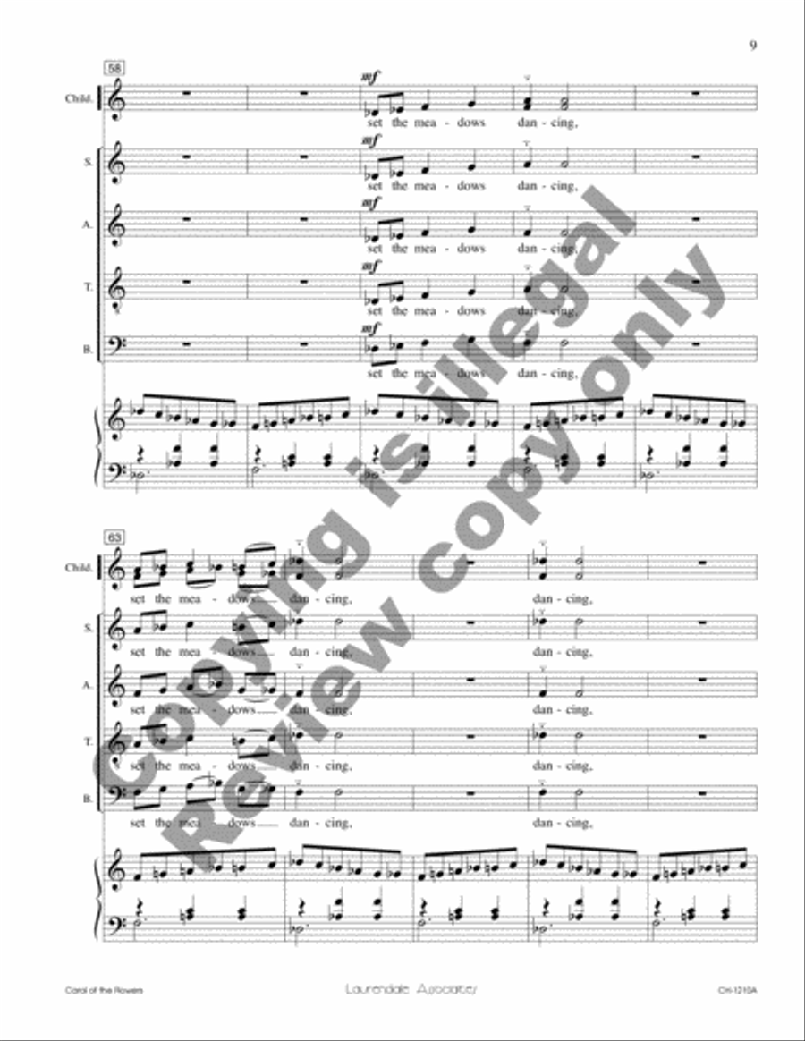 Carol of the Flowers 4-Part scores gallery preview page 9