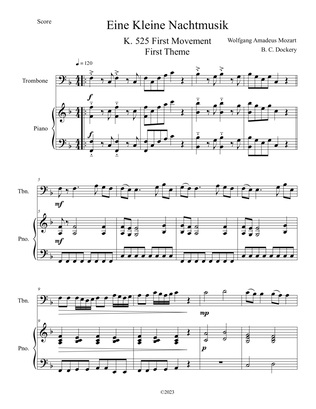 Eine Kleine Nachtmusik (A Little Night Music) for Trombone Solo with Piano Accompaniment