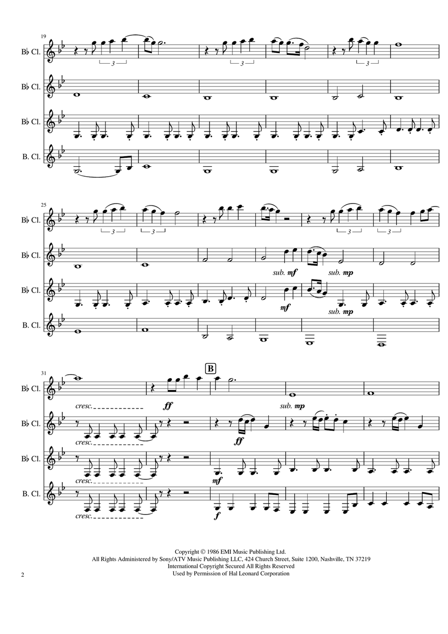 Final Countdown Woodwind Quartet scores gallery preview page 2