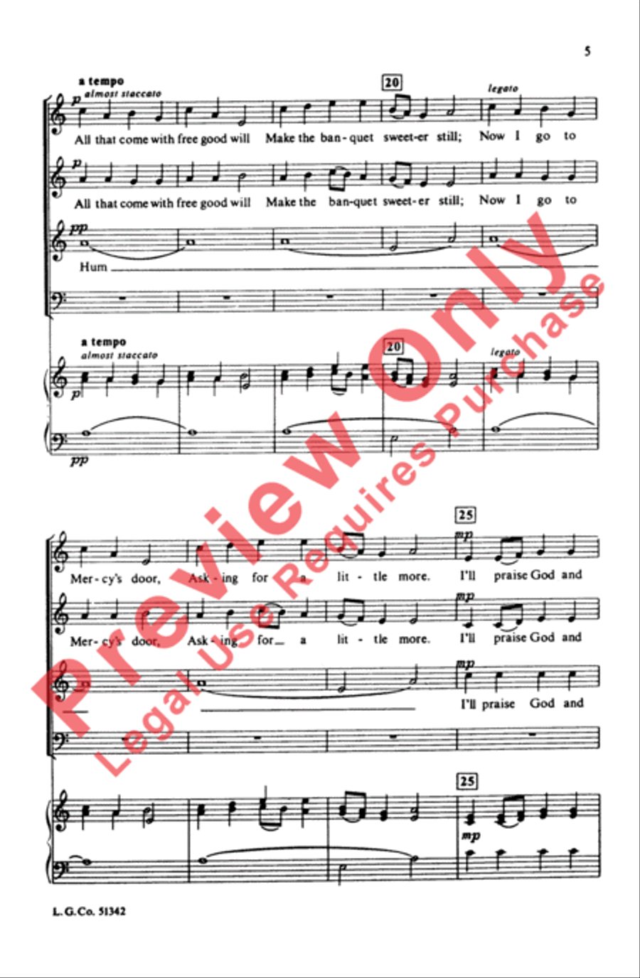 Come and Taste 4-Part scores gallery preview page 4