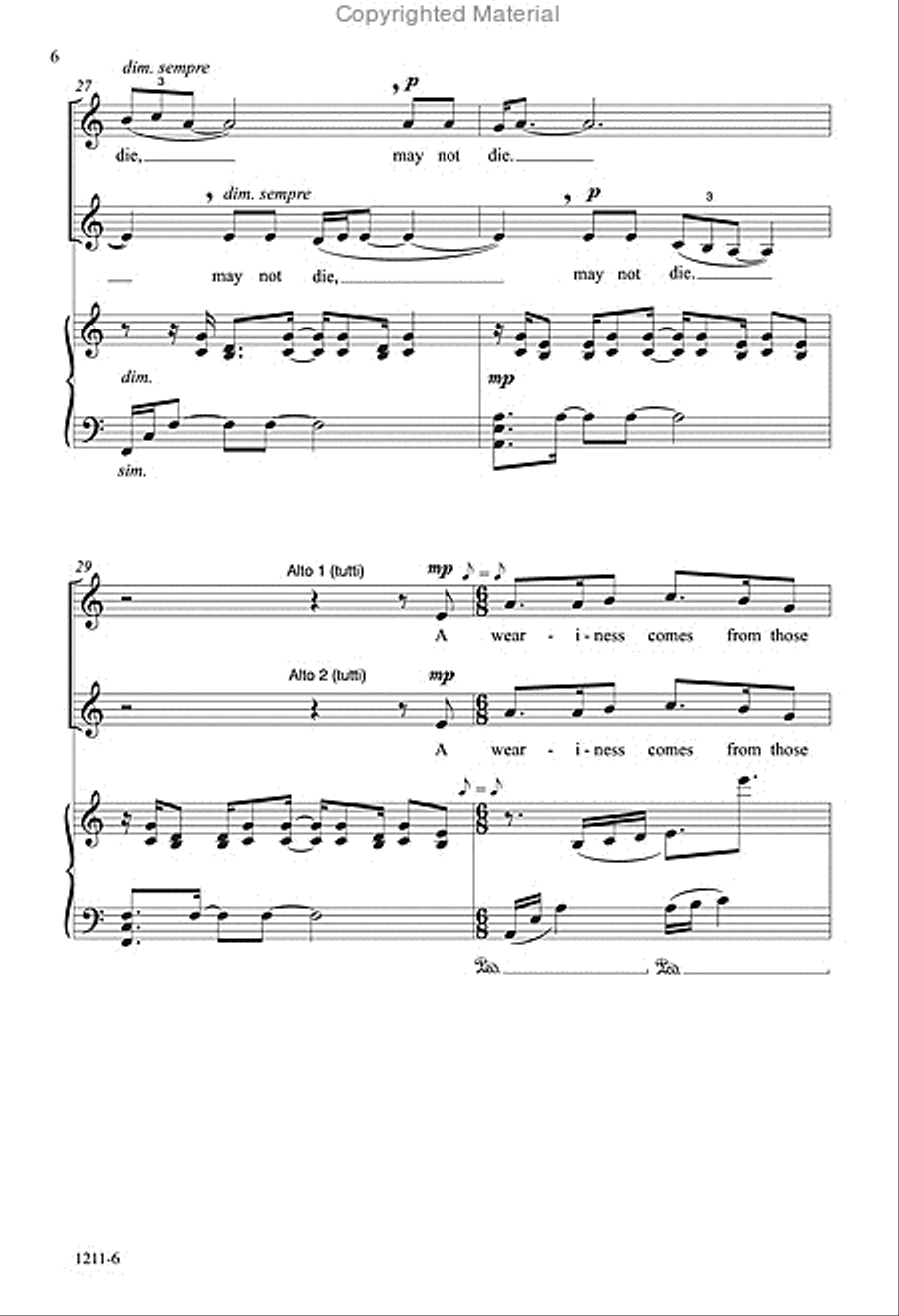 The White Birds - SSAA Octavo SSAA scores gallery preview page 5