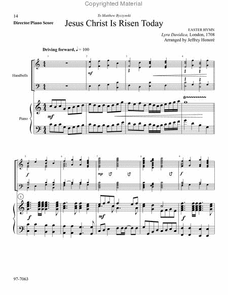 Hymn Arrangements for Piano and Handbells (Handbell Part) image number null