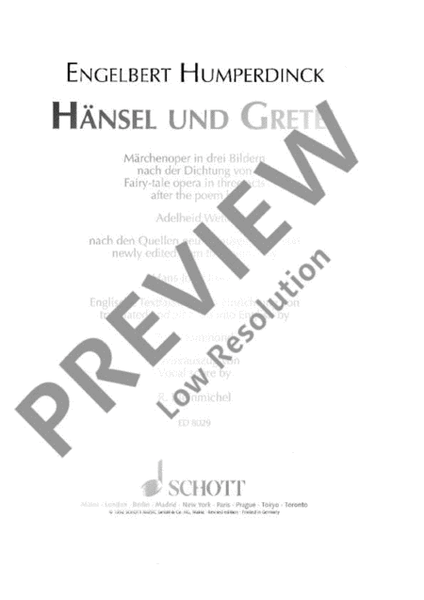 Hänsel und Gretel - New Urtext Edition