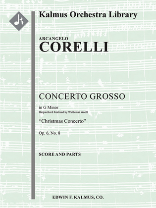 Book cover for Concerto Grosso, Op. 6, No. 8 in G minor -- Christmas Concerto