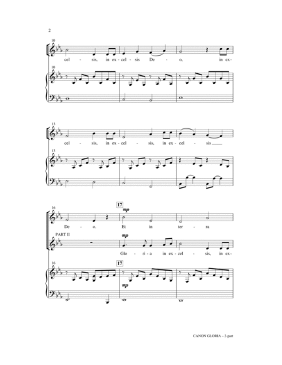 Canon Gloria Canon Gloria 2-Part scores gallery preview page 2