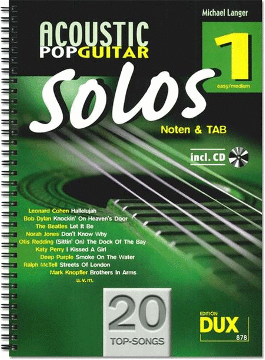 Acoustic Pop Guitar - Solos 1 Acoustic Guitar scores gallery preview page 1