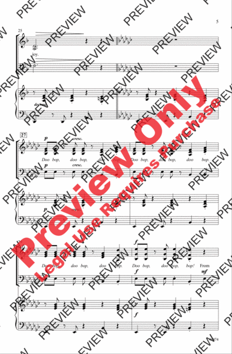 God Rest Ye Merry, Gentlemen 3-Part scores gallery preview page 5