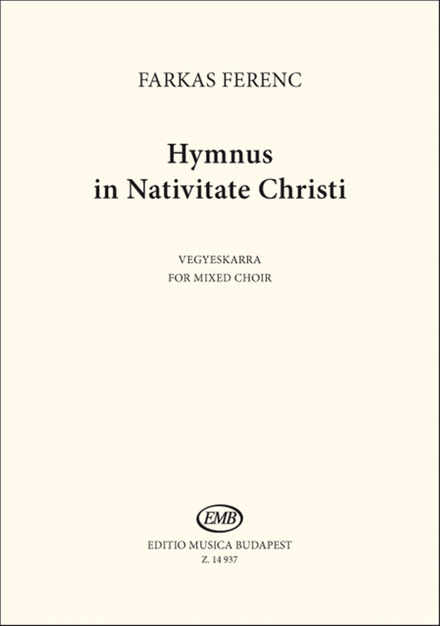 Hymnus in honorem Nativitate Christi 4-Part scores gallery preview page 1