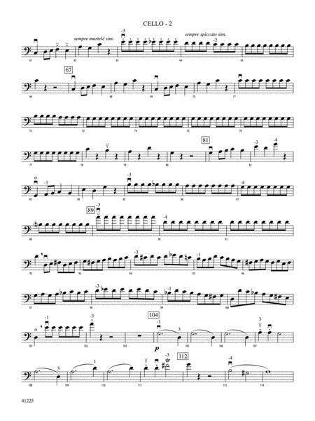 Sinfonia No. 9 in C Major: Cello