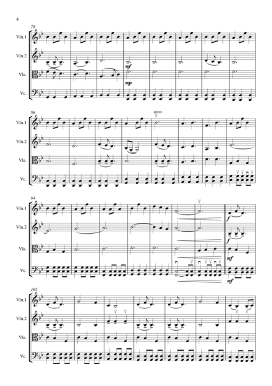 A Thousand Years String Quartet scores gallery preview page 5
