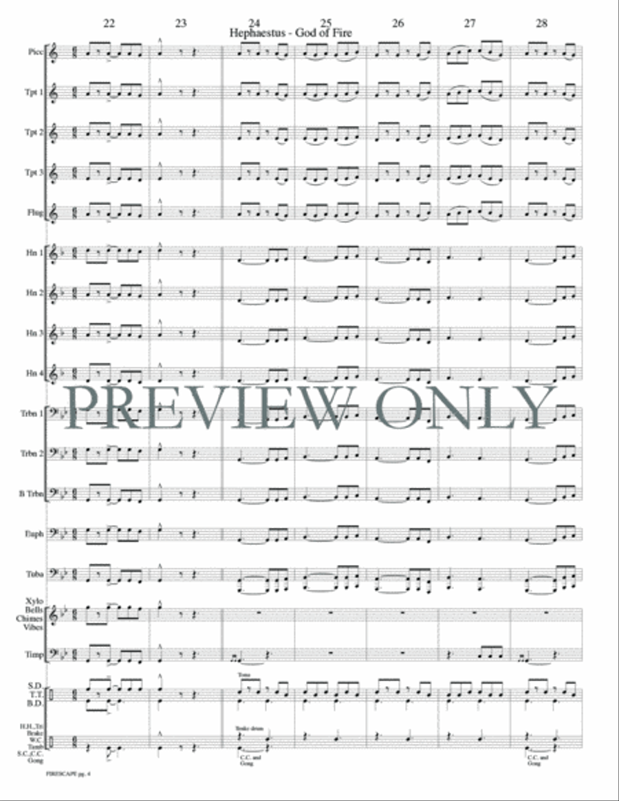 Firescape Firescape Small Ensemble scores gallery preview page 6