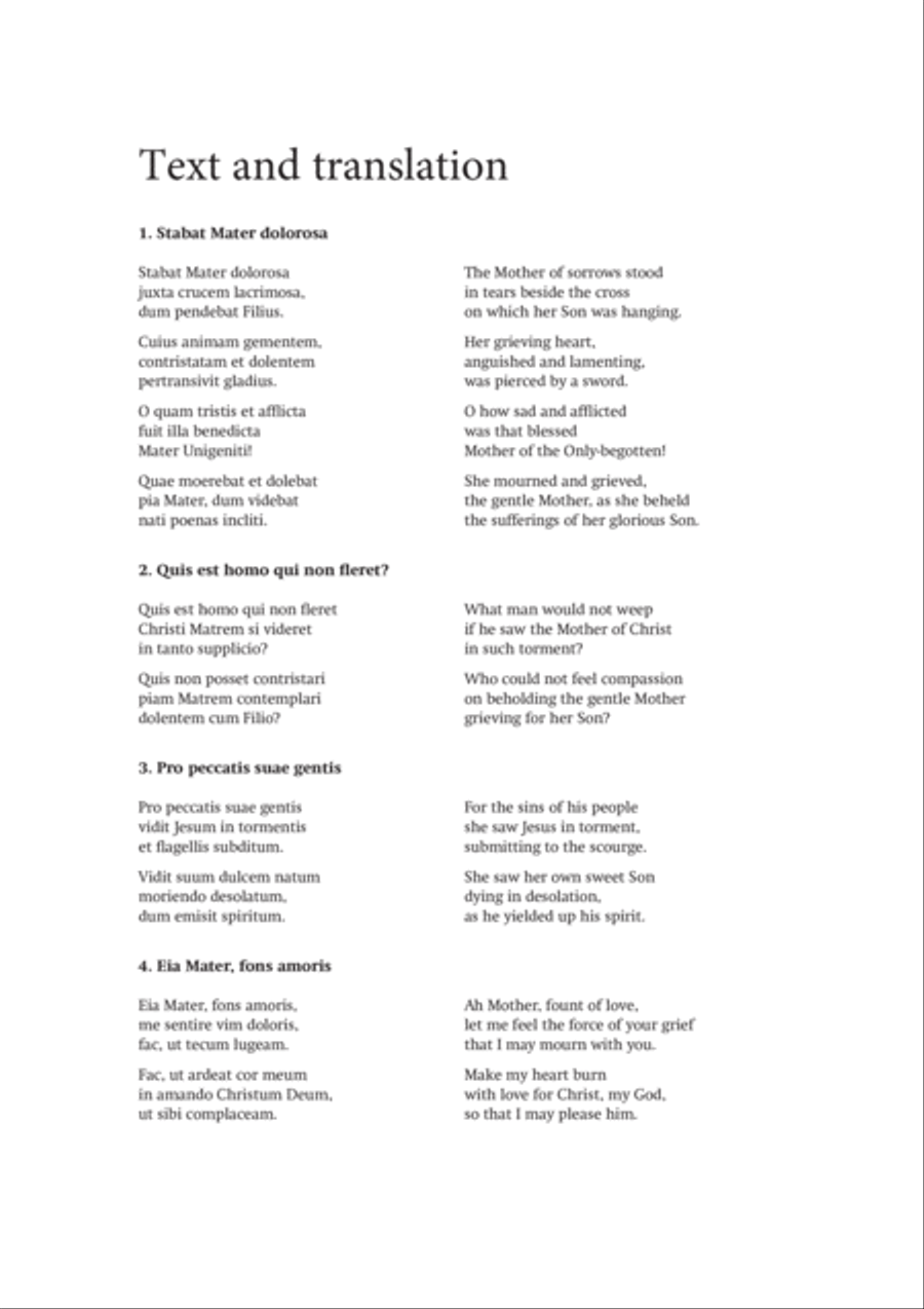 Stabat Mater 4-Part scores gallery preview page 6