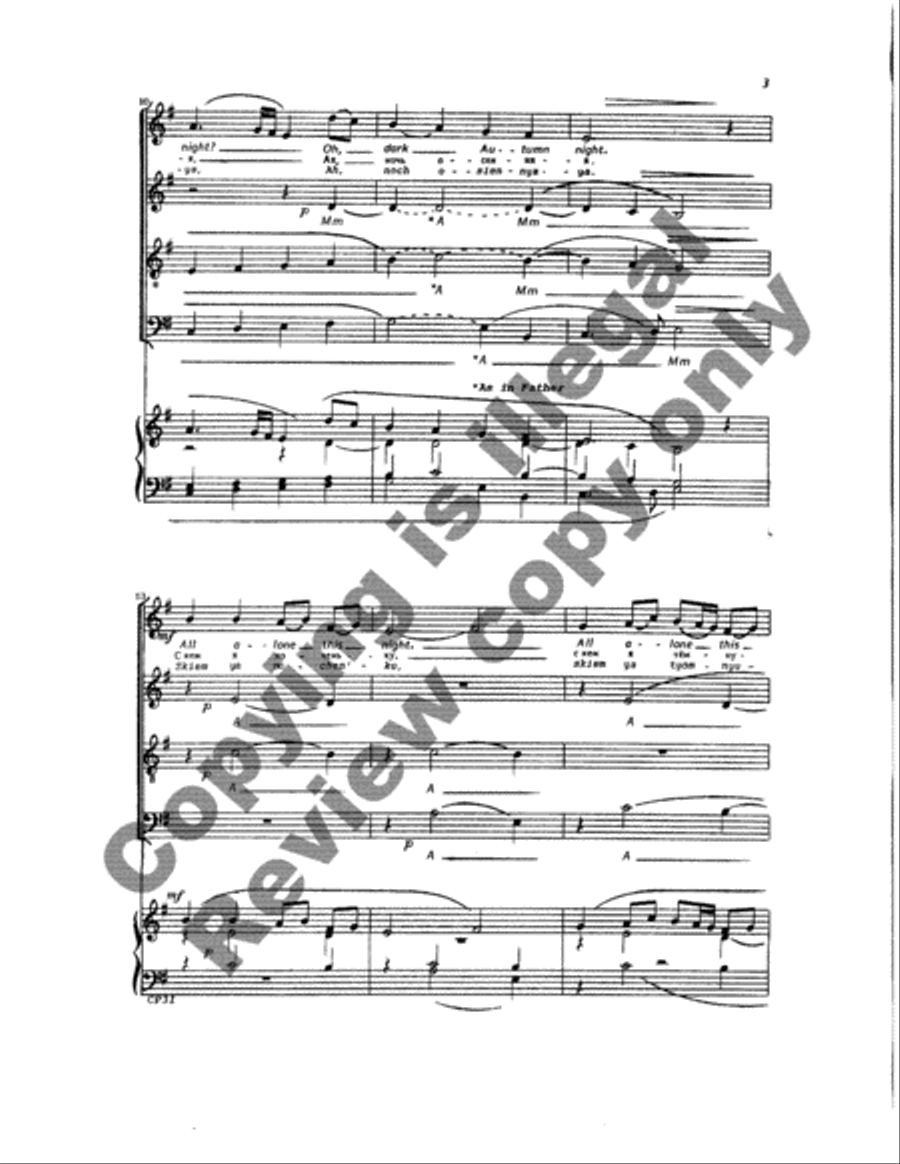 Two Russian Folk Songs 4-Part scores gallery preview page 18