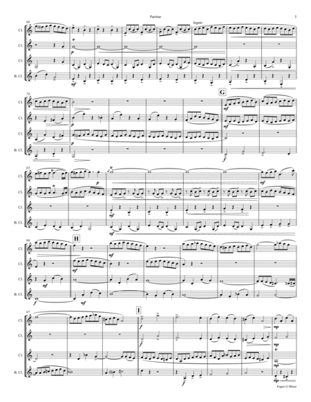 Fugue G Minor - (the 'little') - BWV 578 - Swing - Clarinet Quartet