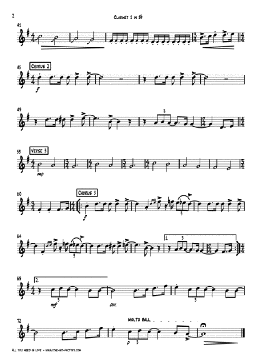 All You Need Is Love All You Need Is Love Woodwind Ensemble scores gallery preview page 6
