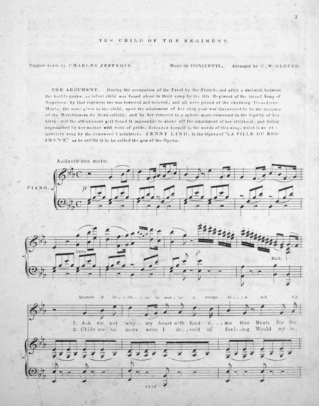 Child of the Regiment by Gaetano Donizetti Voice - Digital Sheet Music