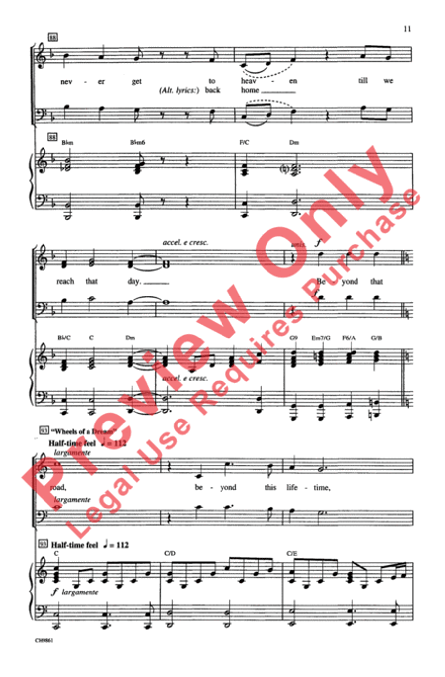 Ragtime (Choral Selections) 3-Part scores gallery preview page 11