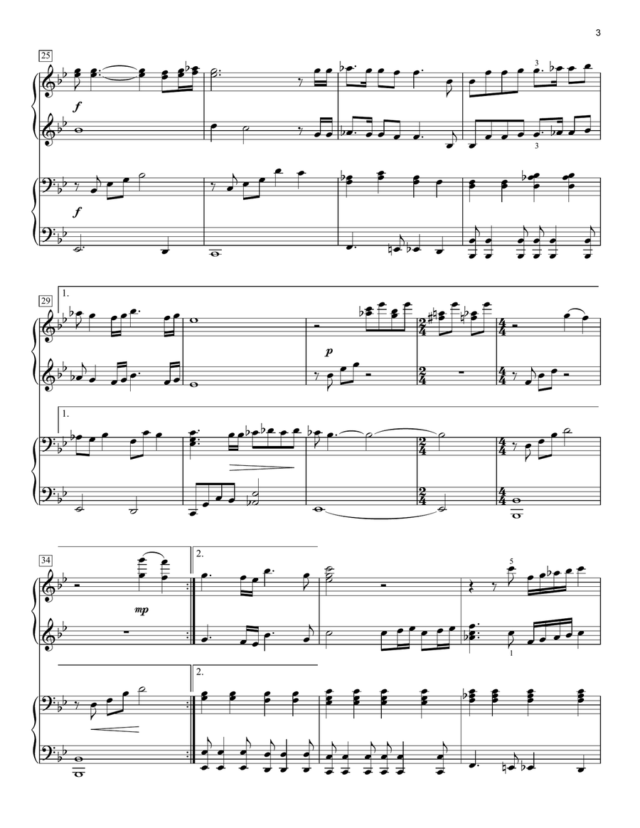 Bohemian Rhapsody (arr. Phillip Keveren) Piano Duet scores gallery preview page 3