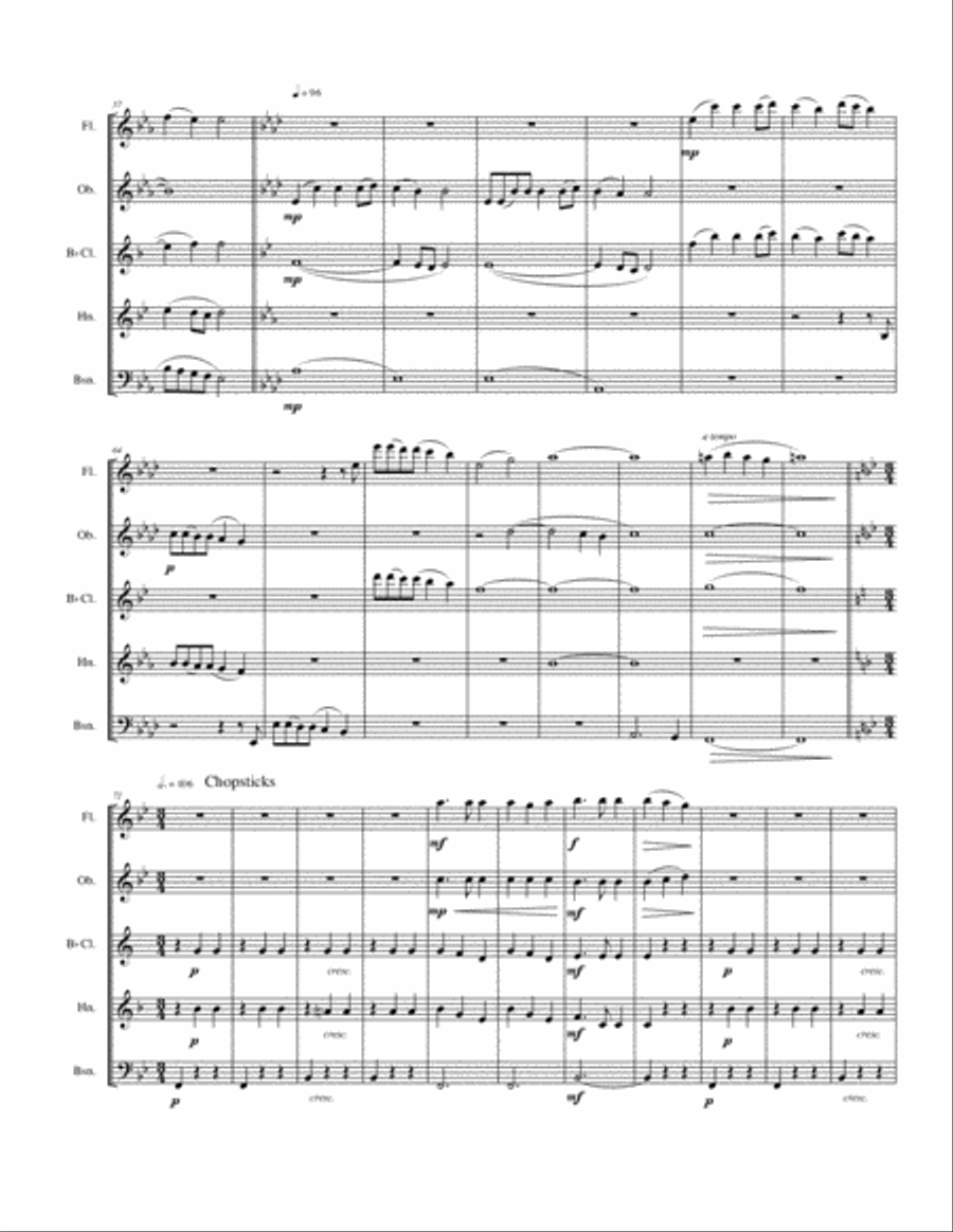 Children's Medley 2 for Woodwind Quintet Woodwind Quintet scores gallery preview page 5