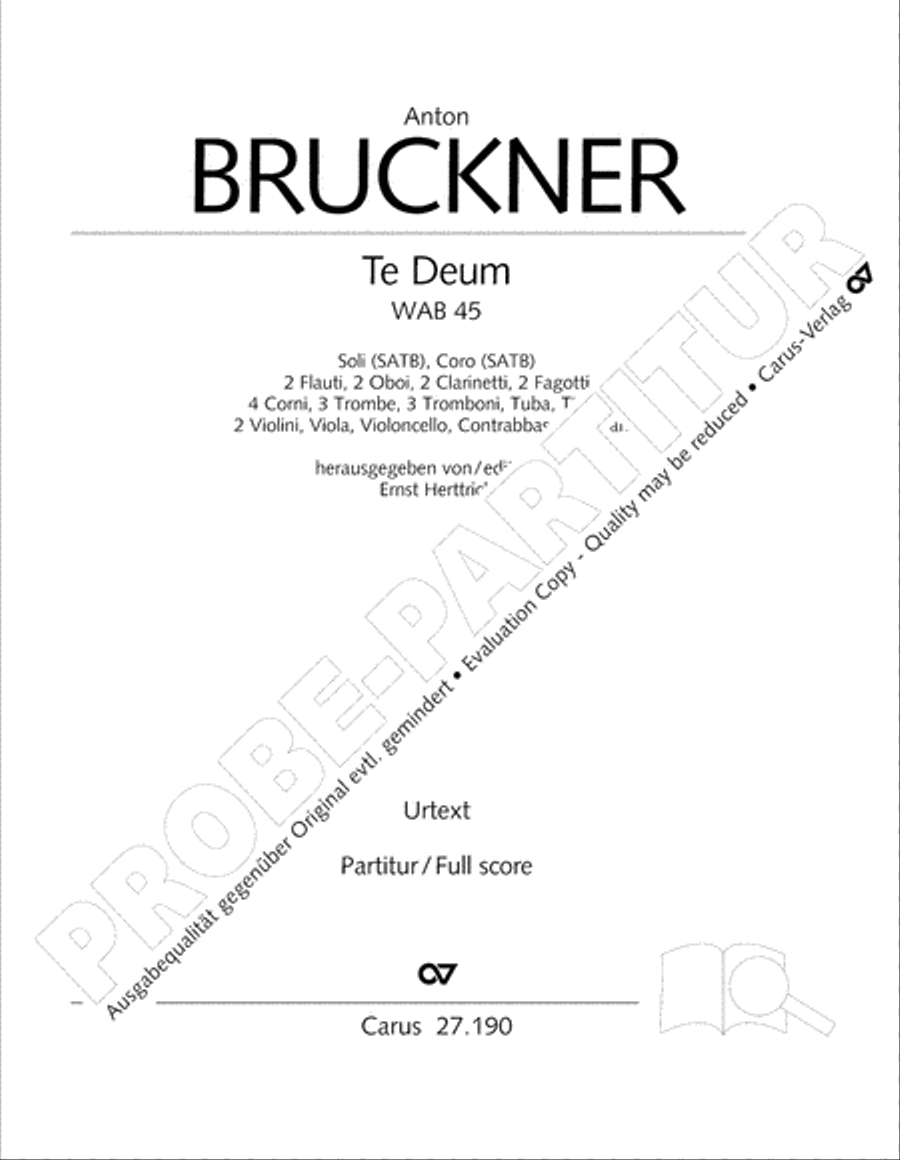 Te Deum 4-Part scores gallery preview page 2
