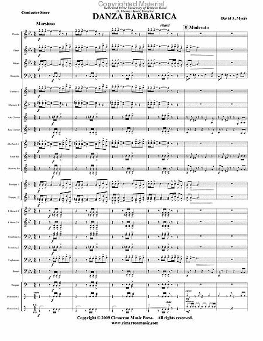 Danza Barbarica Danza Barbarica Concert Band scores gallery preview page 2