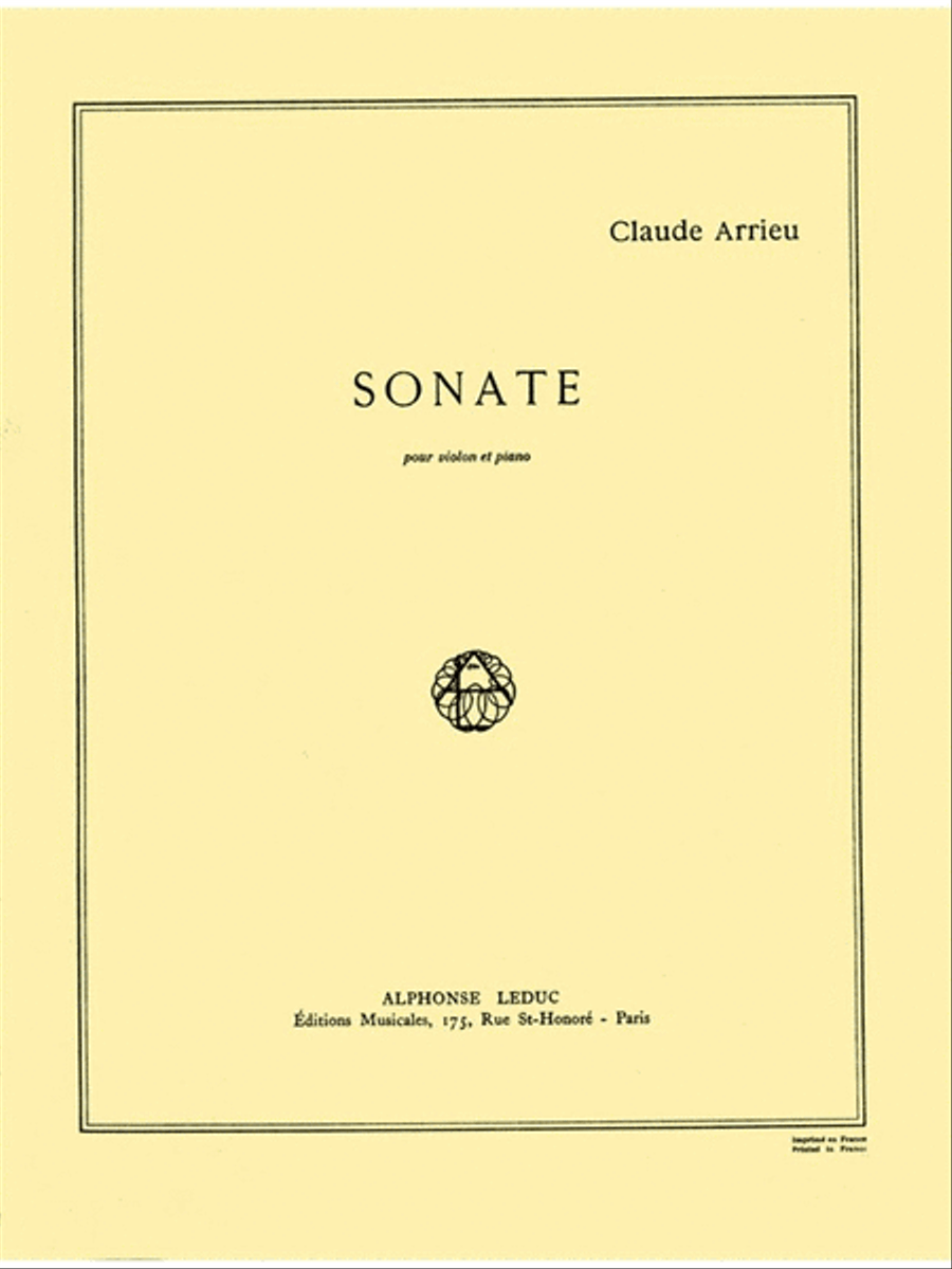 Sonate (violin & Piano) Violin Solo scores gallery preview page 1