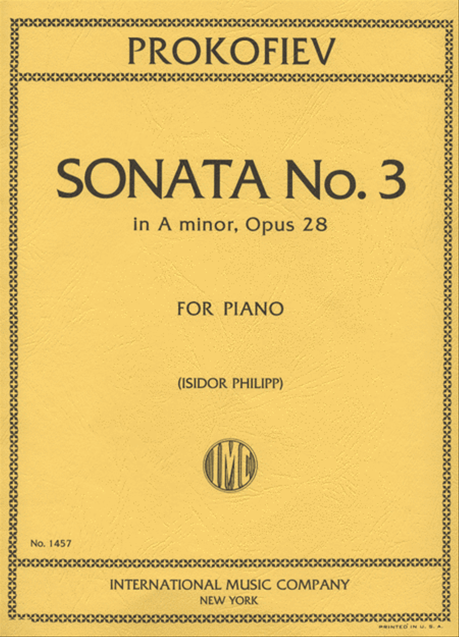 Sonata No. 3 in A minor, Op. 28 Piano Solo scores gallery preview page 1