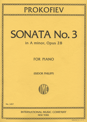 Book cover for Sonata No. 3 in A minor, Op. 28