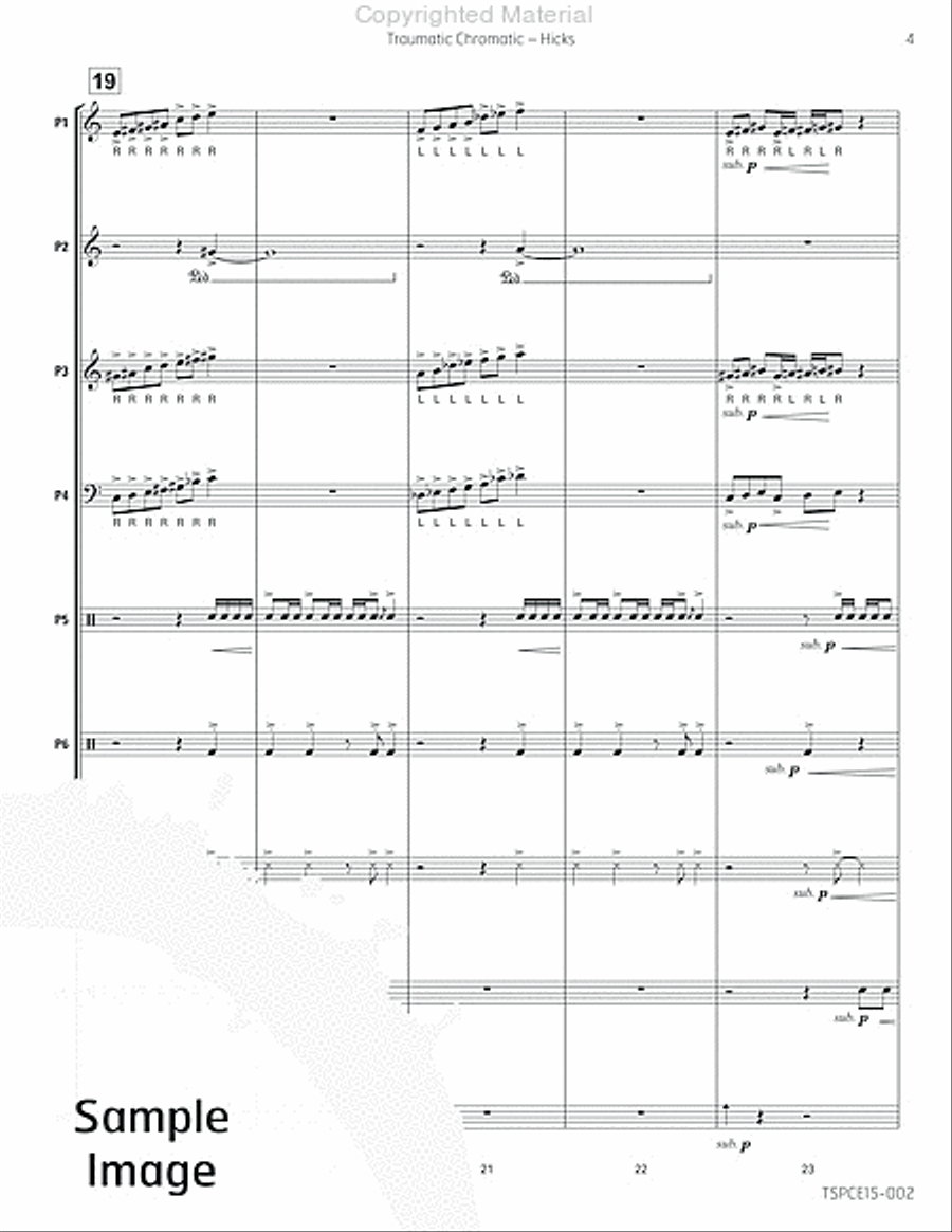 Traumatic Chromatic Traumatic Chromatic Percussion Ensemble scores gallery preview page 8