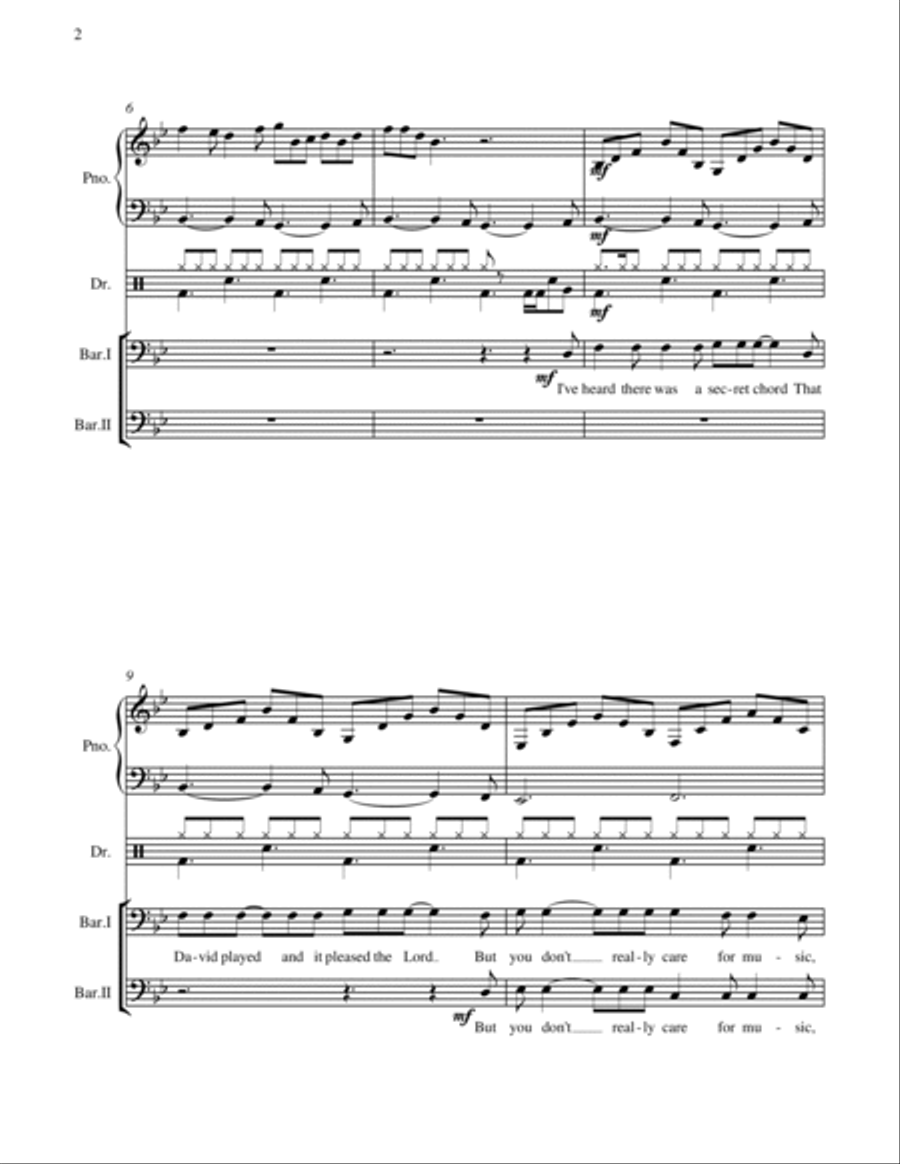 Hallelujah Piano scores gallery preview page 5