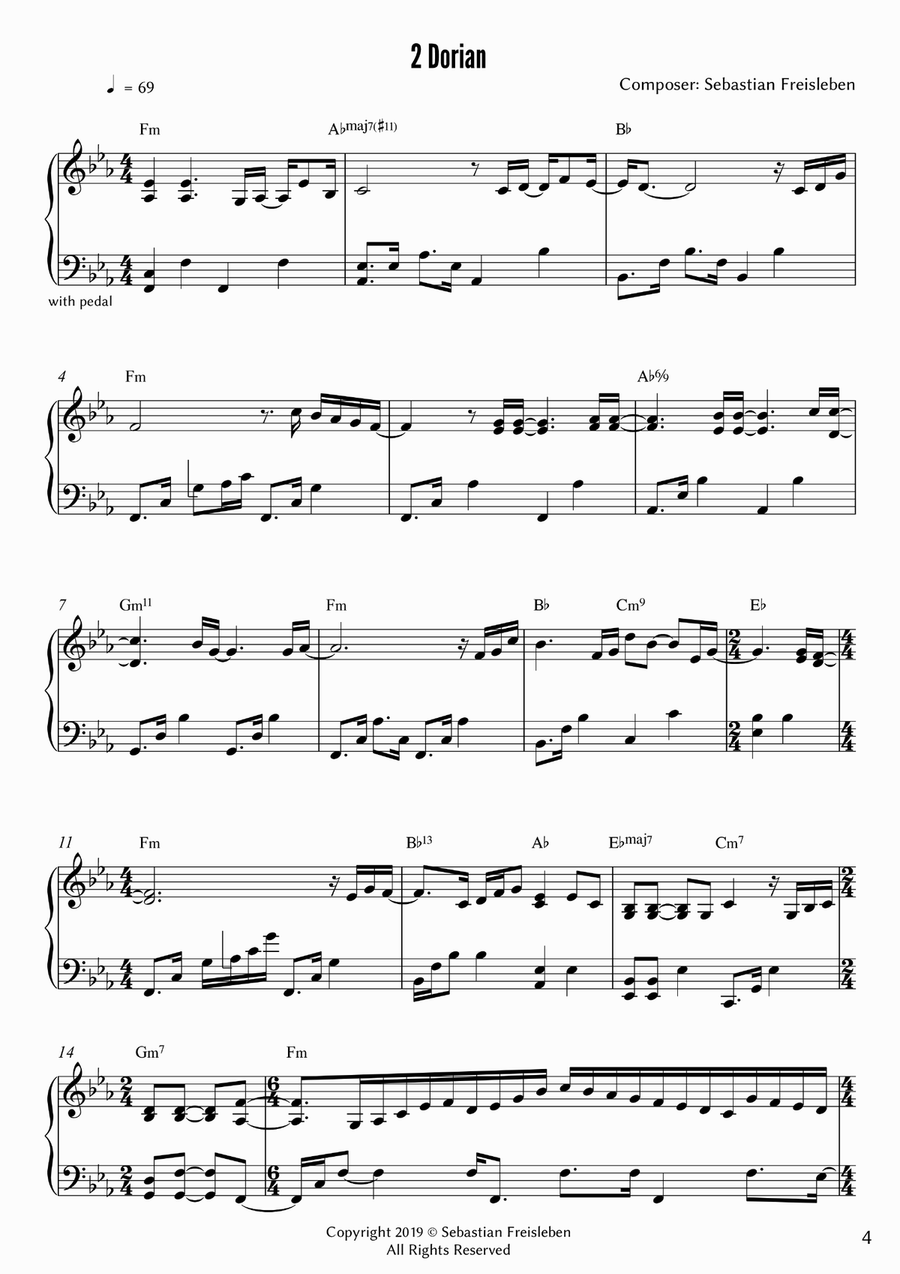 Gregorian Modes - 7 Little Pieces In Church Modes For Piano Piano Method scores gallery preview page 4