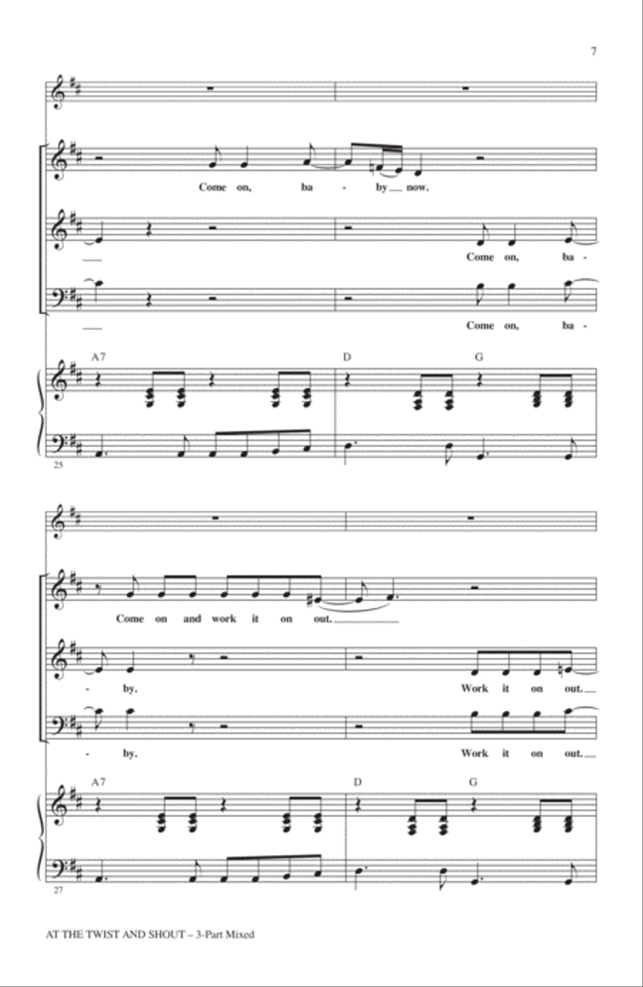 At The Twist And Shout 3-Part scores gallery preview page 5