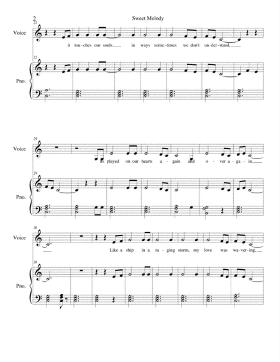 Sweet Melody Sweet Melody Woodwind Quartet scores gallery preview page 2