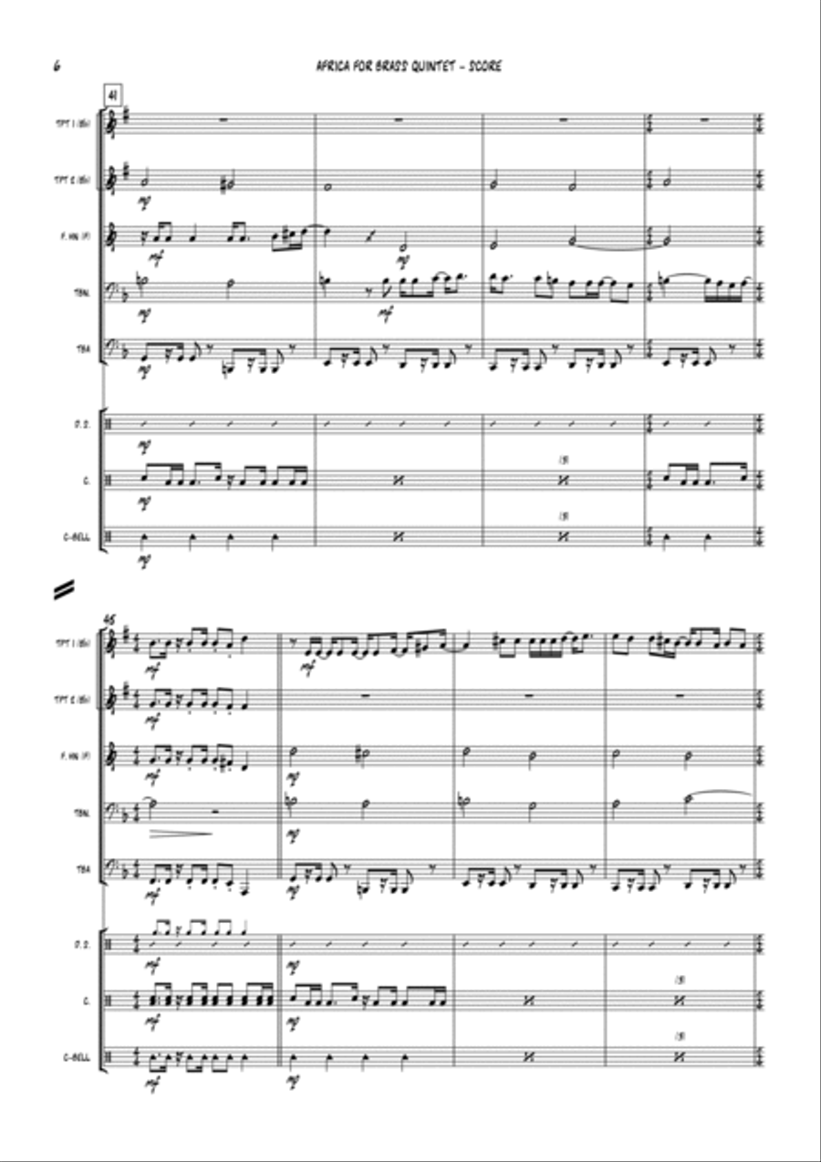 Africa Brass Ensemble scores gallery preview page 6