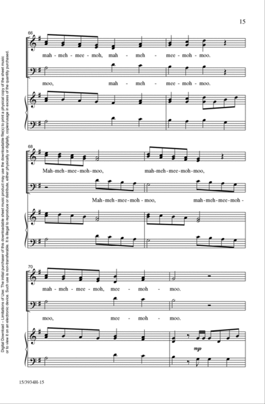 The Warm Up Song 3-Part scores gallery preview page 15